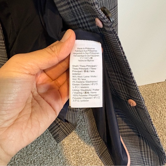 NWOT J. Crew Grey Plaid Sommerset Blazer In Italian Wool - Picture 9 of 9
